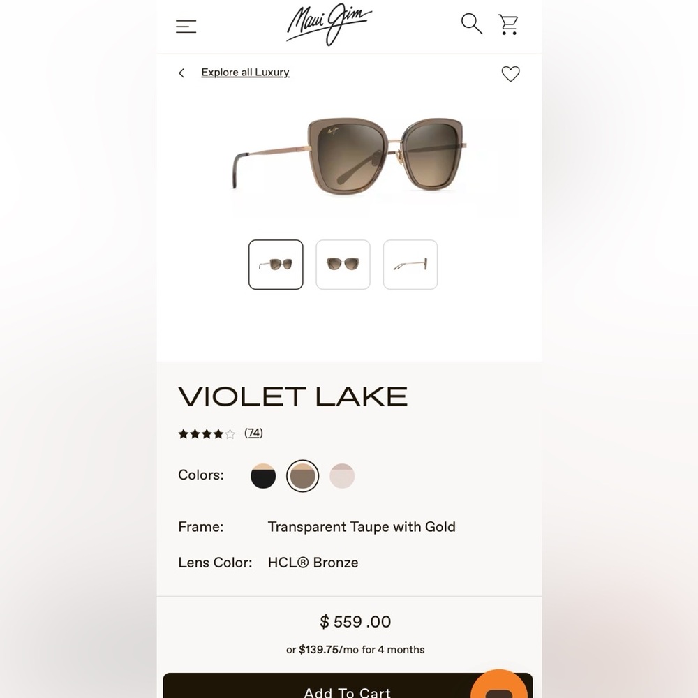 Maui Jim Luxury Line Sunglasses